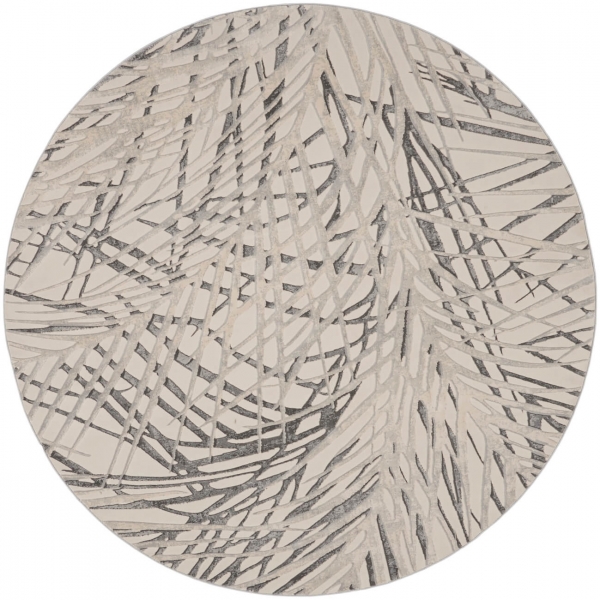 Teppich Nourison Textures 17 ivory grey rund