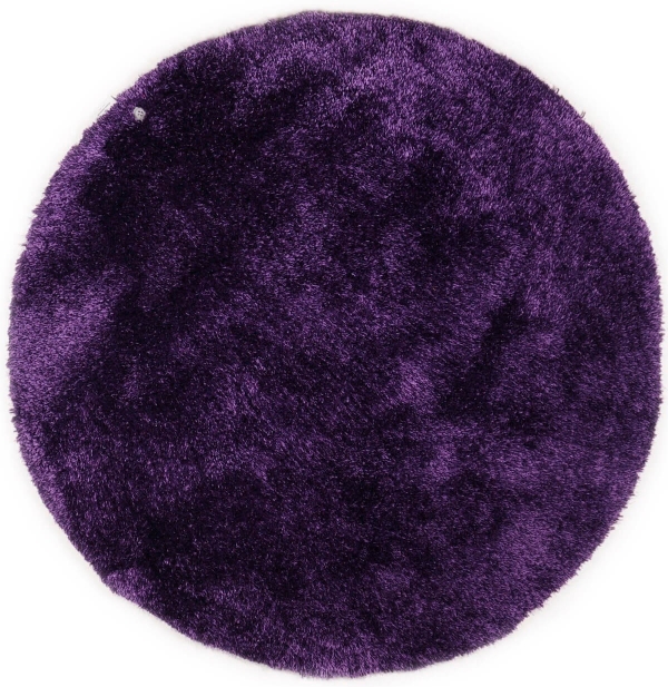 Tom Tailor Kuschelteppich Soft Uni violett rund