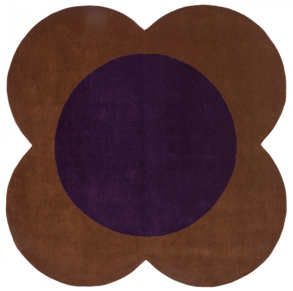 Teppich Orla Kiely Flower Spot chestnut/violet 158401