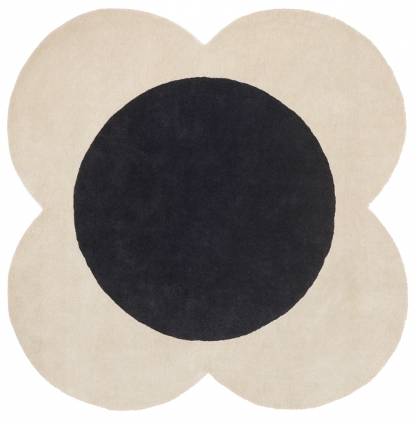 Teppich Orla Kiely Flower Spot ecru/black 158409