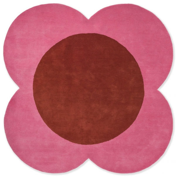 Teppich Orla Kiely Flower Spot pink/red 158400