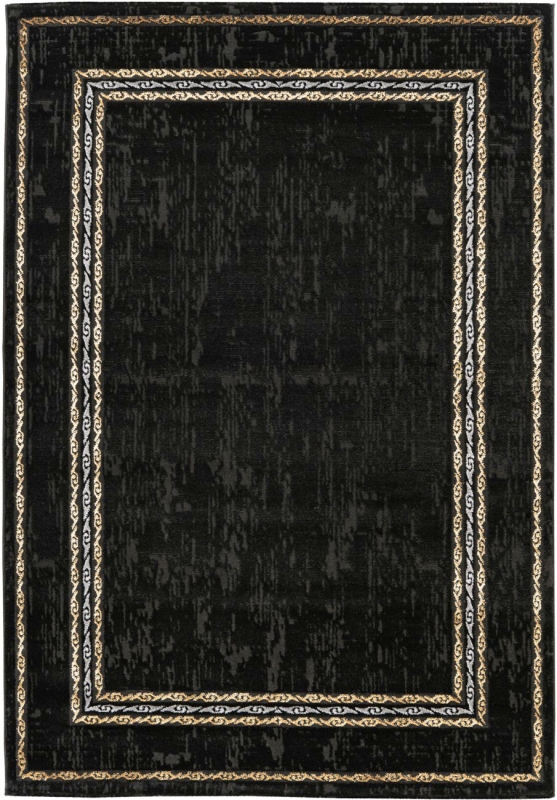 Teppich MonTapis Marmoris Bordüre schwarz