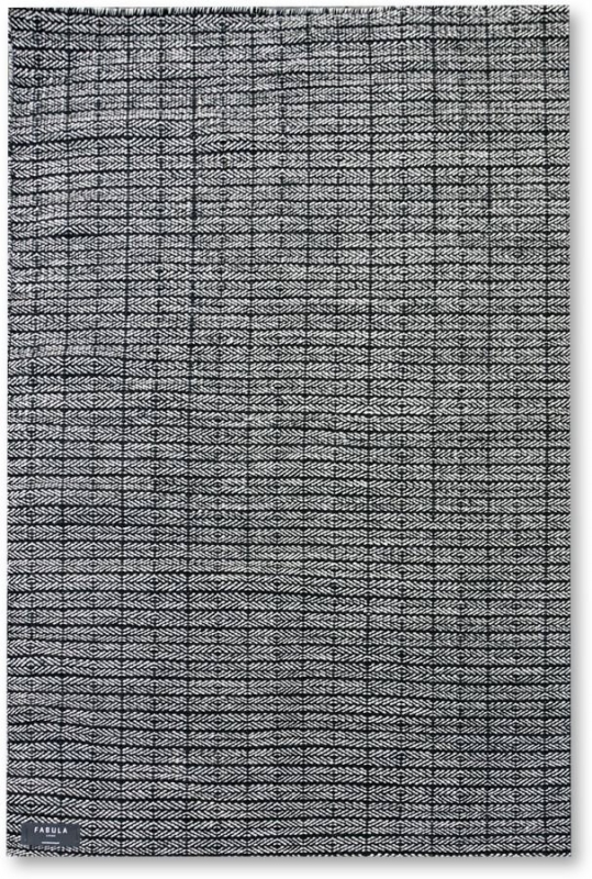 Fabula Teppich Tanne 1510 Schwarz-Weiß